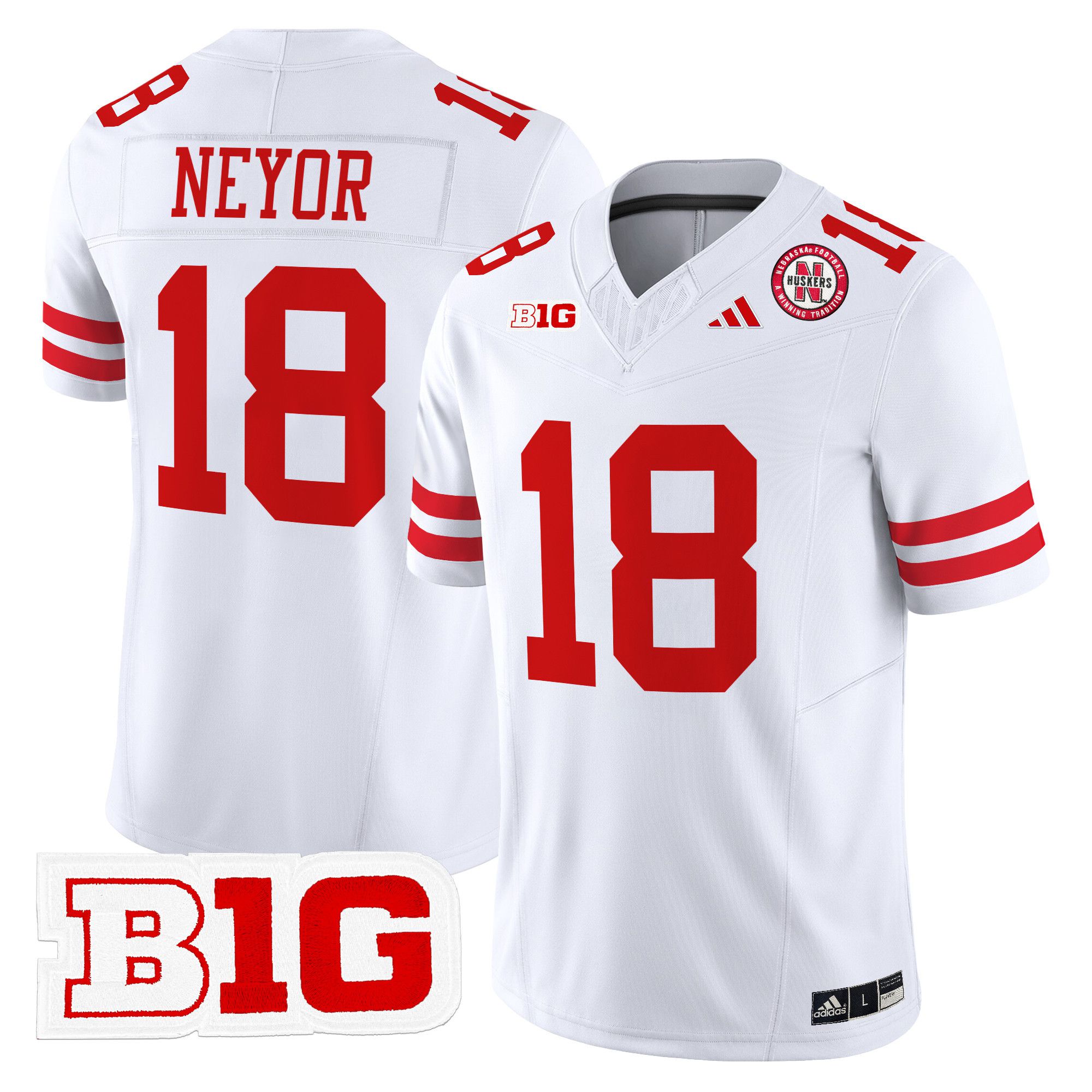 Men Nebraska Cornhuskers #18 Neyor White 2024 Vapor Limited NCAA Jersey->ncaa teams->NCAA Jersey